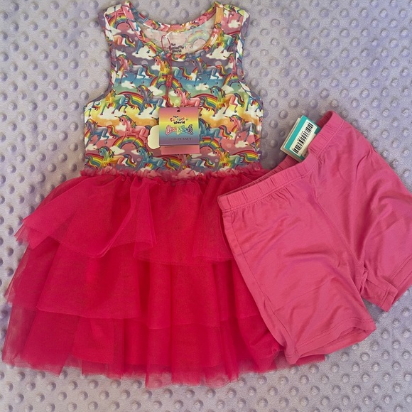 Posh Peanut Shorts and Lisa Frank Dress - Picture 2 of 4